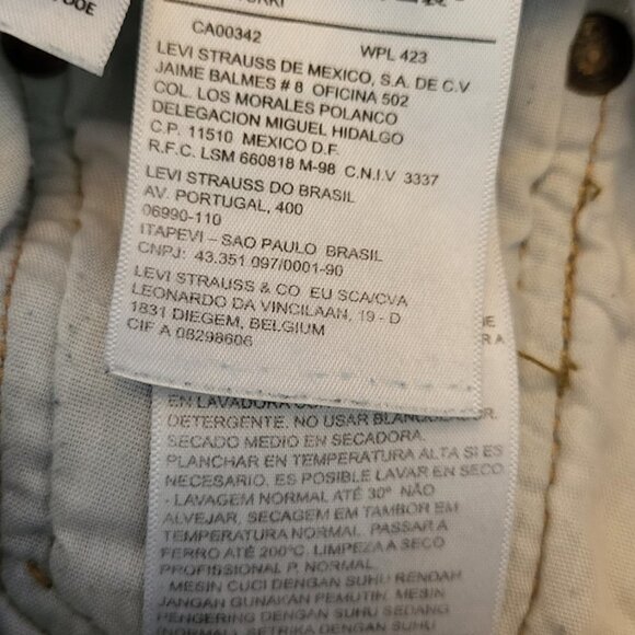 Levi's Button Fly 501 CT Ripped Jean Size 27 - Picture 9 of 14